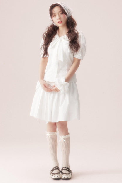 Sea Salt Bow Tie Shirt + Skirt