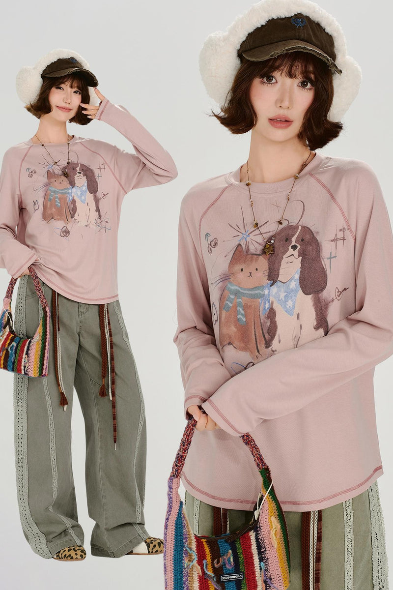 American Animal Retro Raglan Top