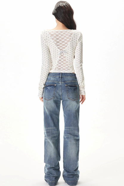 Vertical Striped Knit Top