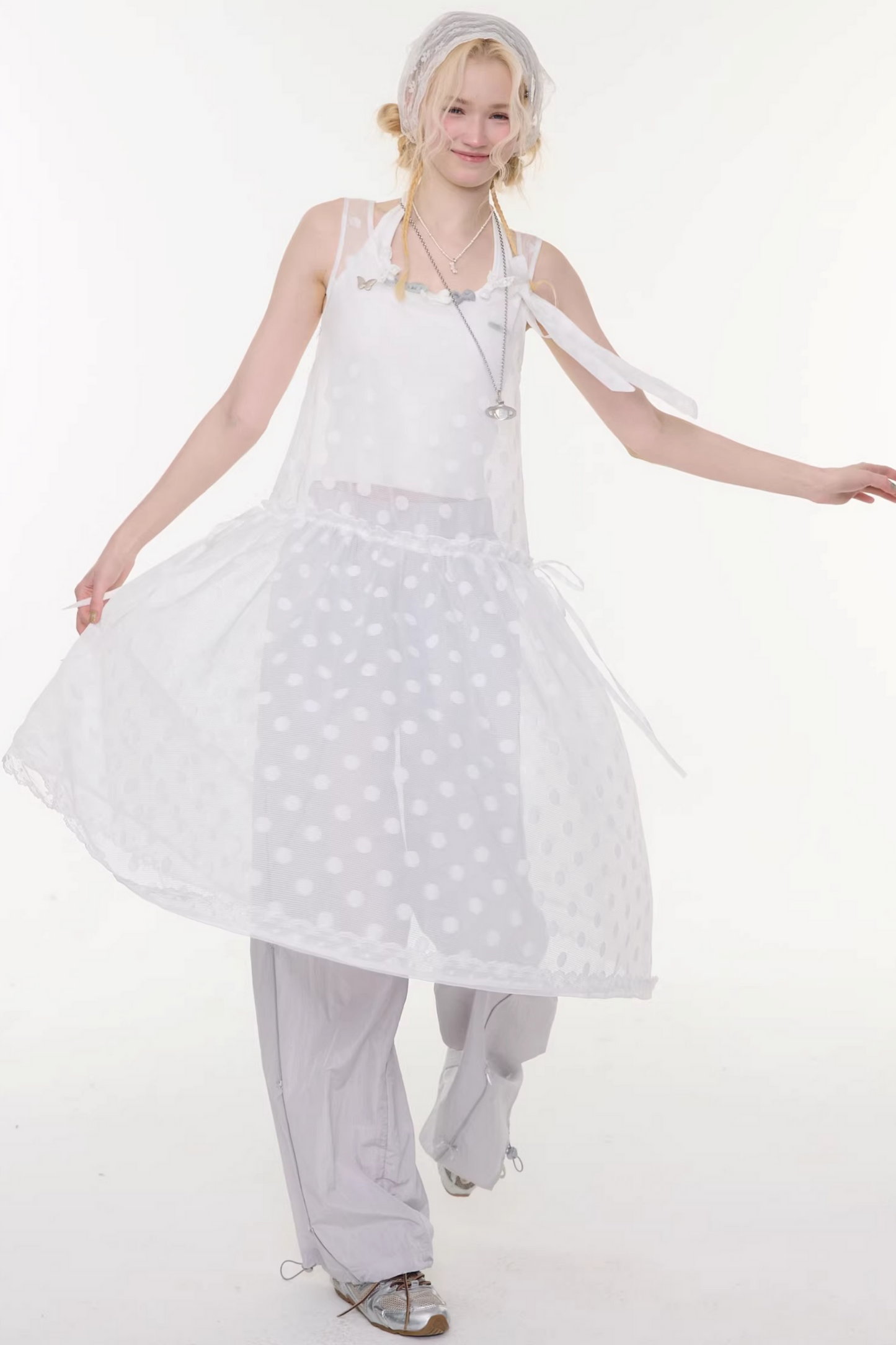 Sweet Sheer Dot Dress