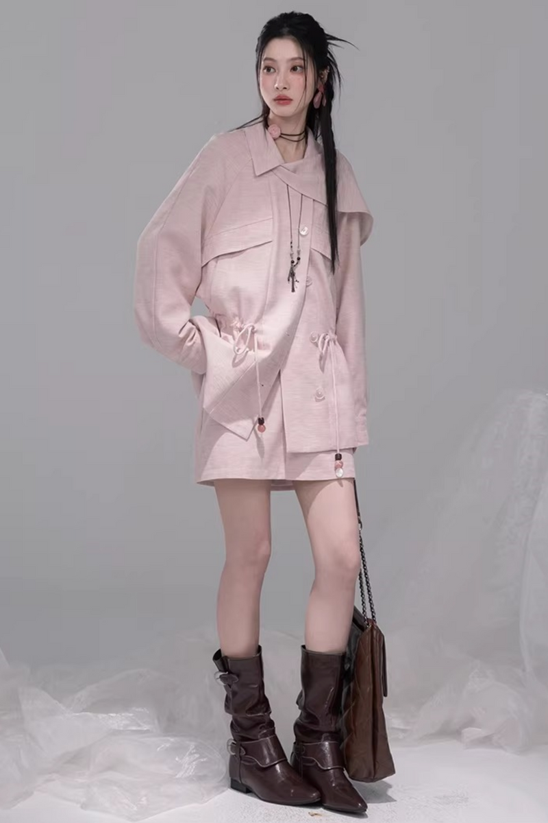 Powder Color Jacket + Skirt