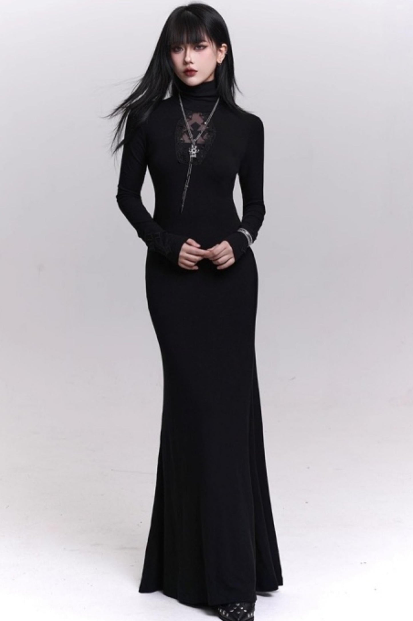 Dark Gothic Black Dress