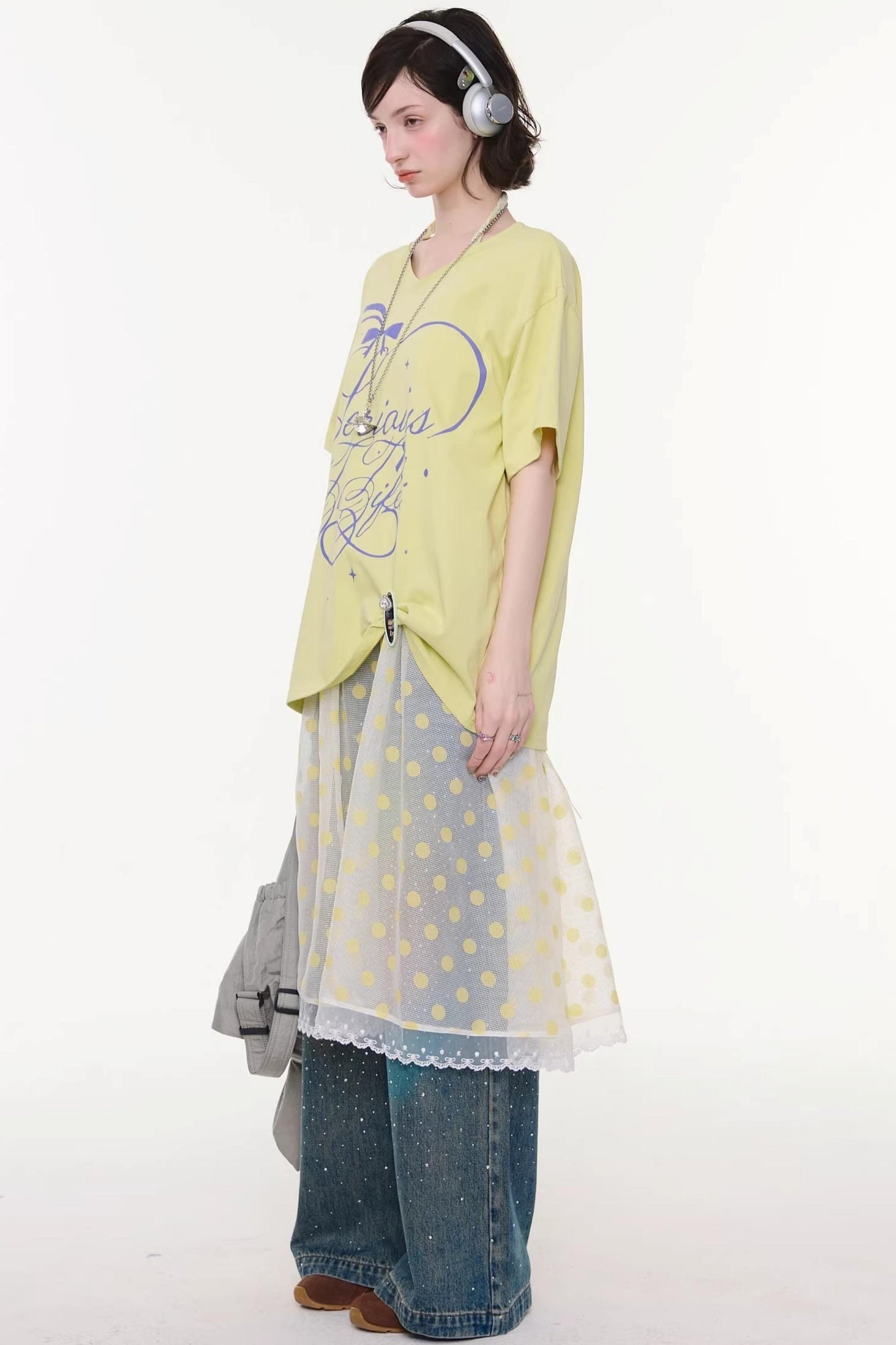 Star Falling V-neck Top
