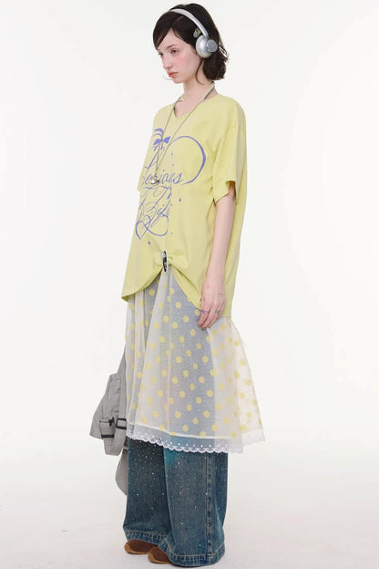 Star Falling V-neck Top