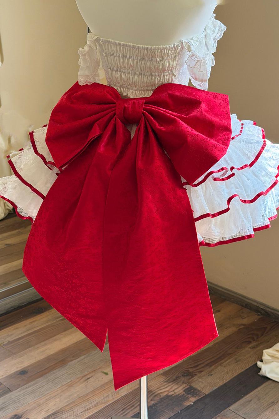 Cupid Strawberry Fairy Dress + Train Ribbon