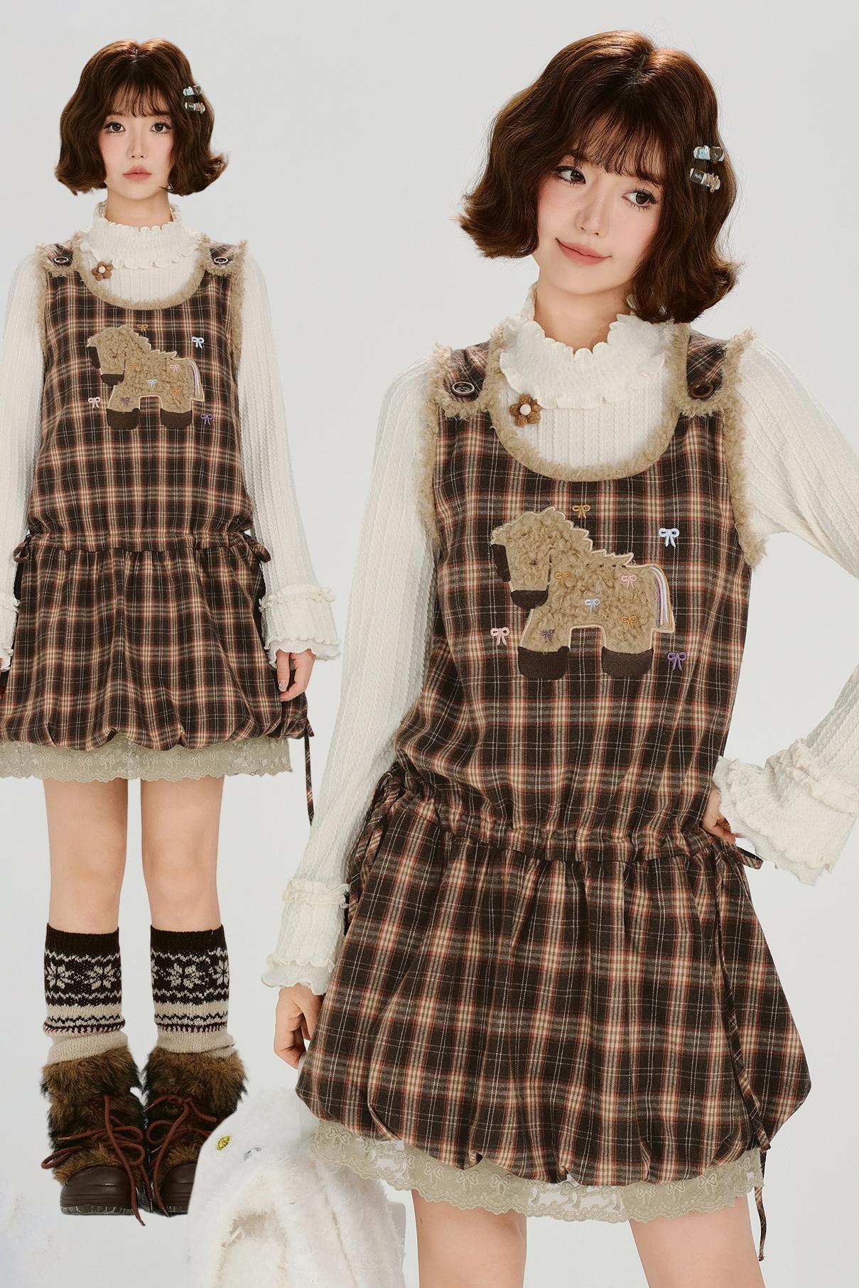 Plaid Retro Design Dress