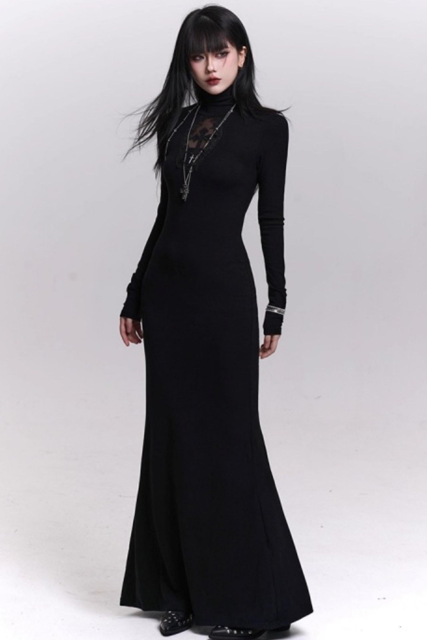 Dark Gothic Black Dress