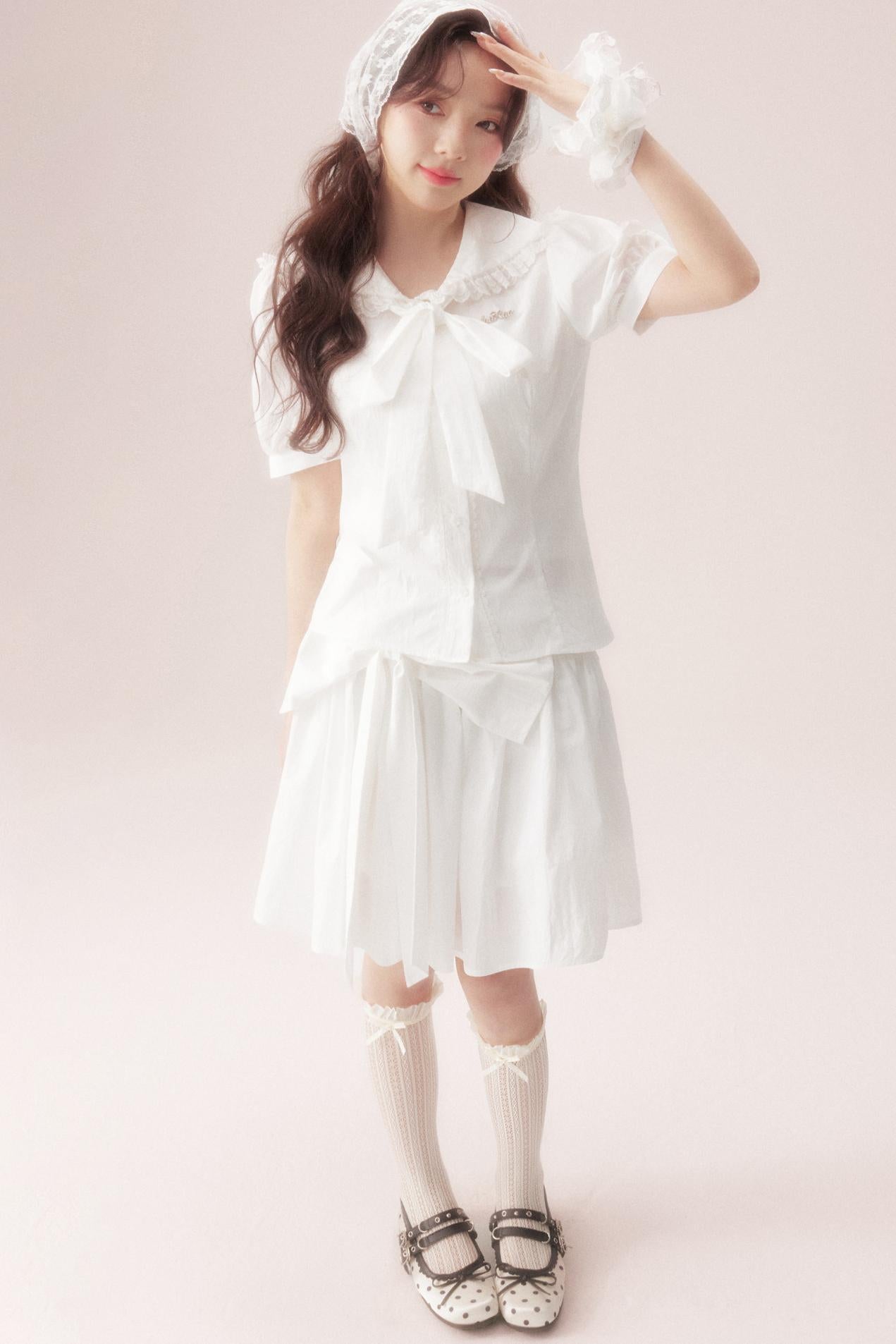 Sea Salt Bow Tie Shirt + Skirt