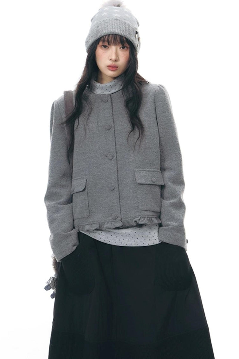 Retro Top + Preppy Pleated Skirt + Scarf