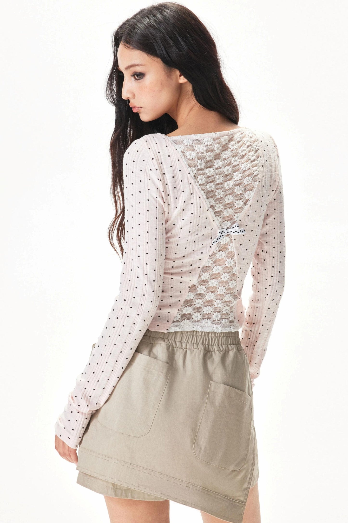 Vertical Striped Knit Top