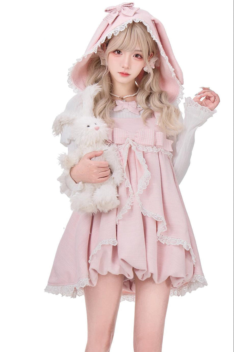 Soft Rabbit Strap Dress + Tops