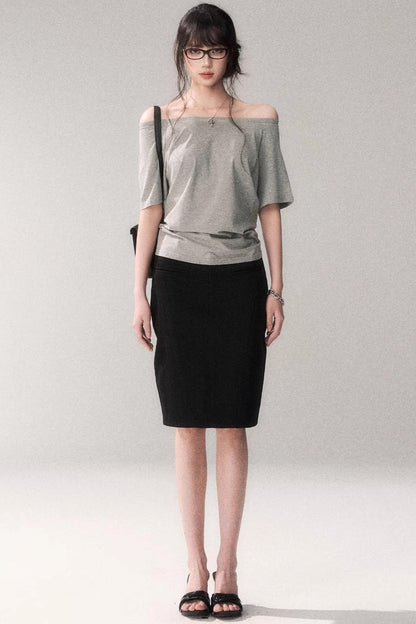Off-shoulder Summer T-shirt