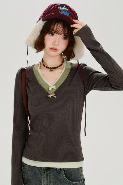 Retro Long Sleeve Top