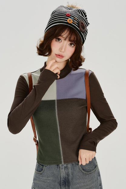 Retro Patchwork Mode Top