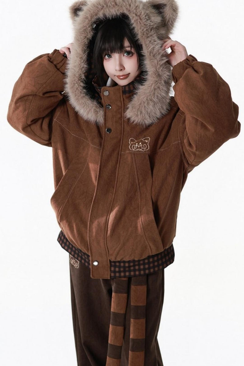 Brown Bear Fur Jacket + Pants