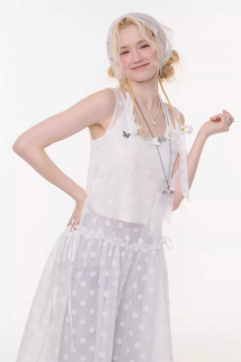Sweet Sheer Dot Dress