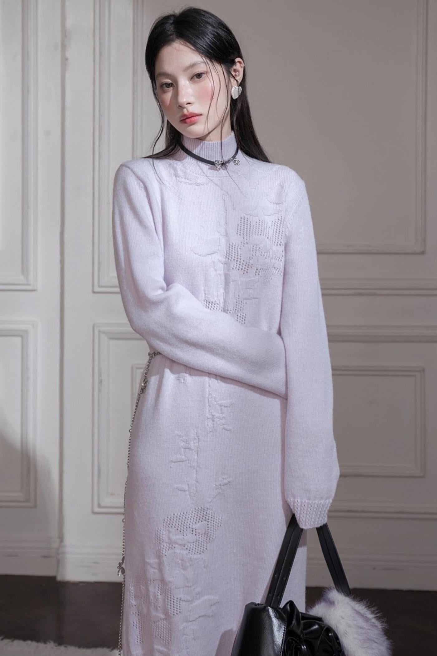 Turtleneck Knit Dress