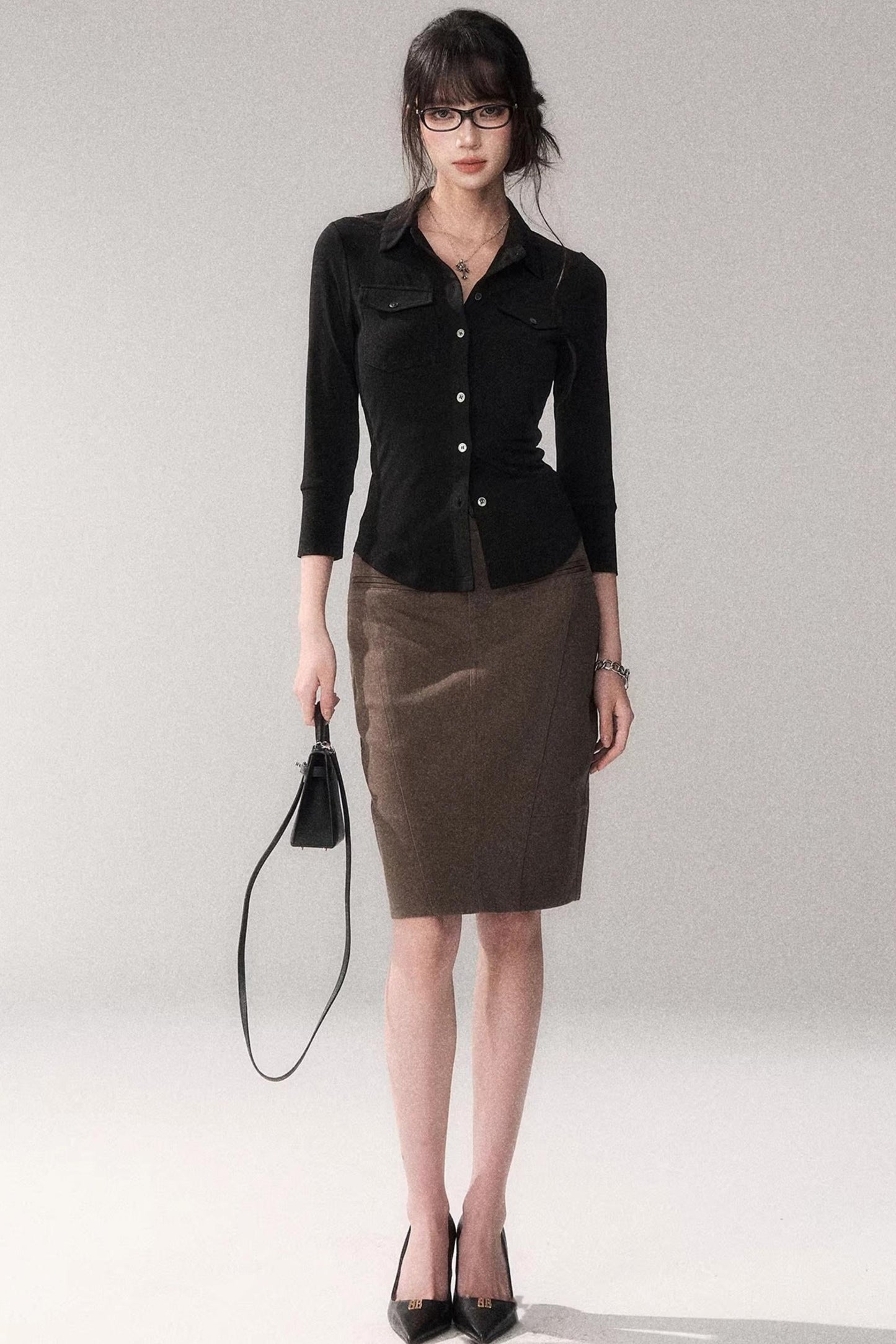 High Waist Cinched Blouse