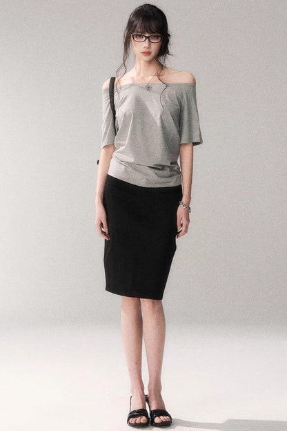 Off-shoulder Summer T-shirt