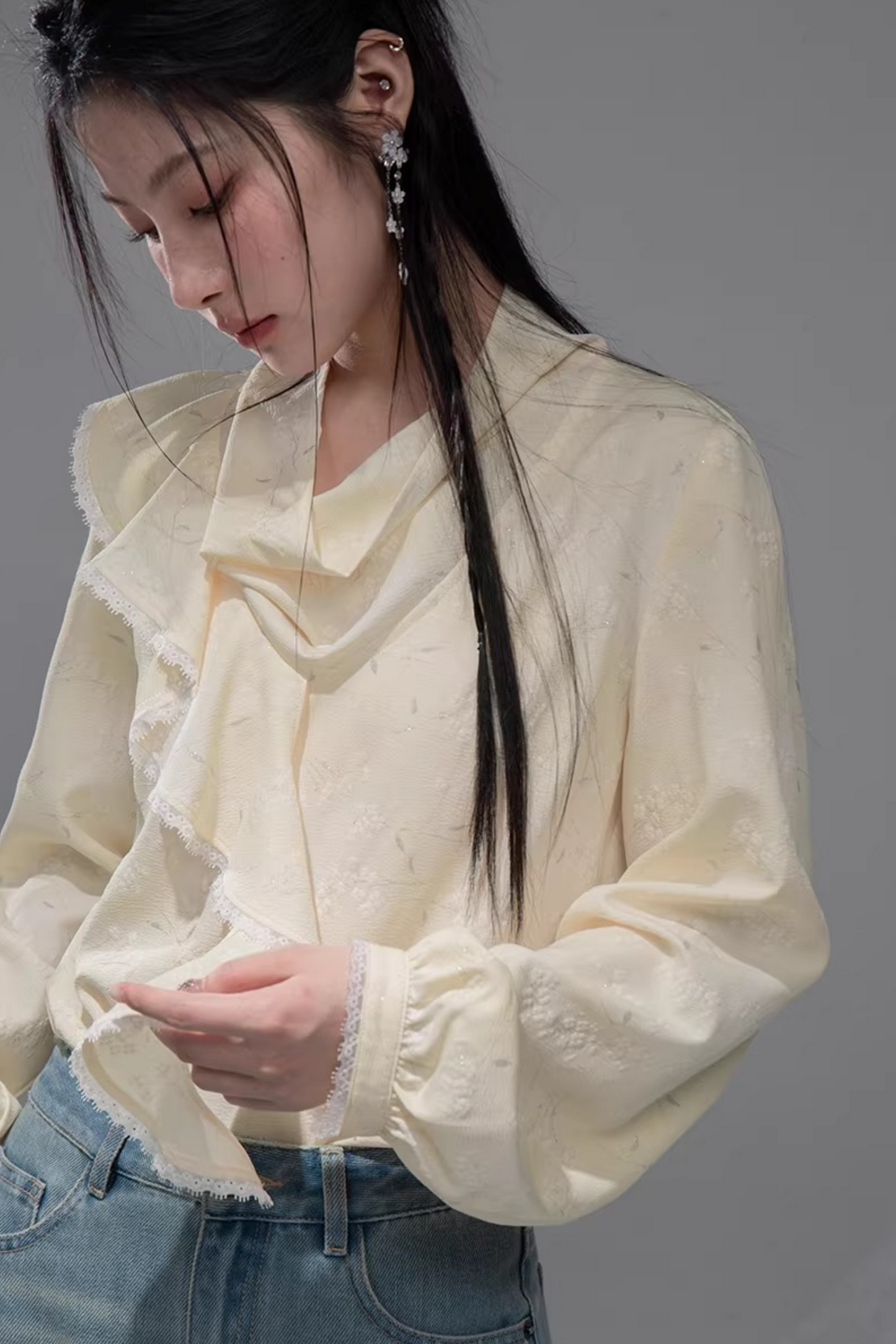 Lemon Yellow Ruffle Blouse
