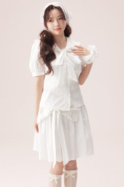 Sea Salt Bow Tie Shirt + Skirt