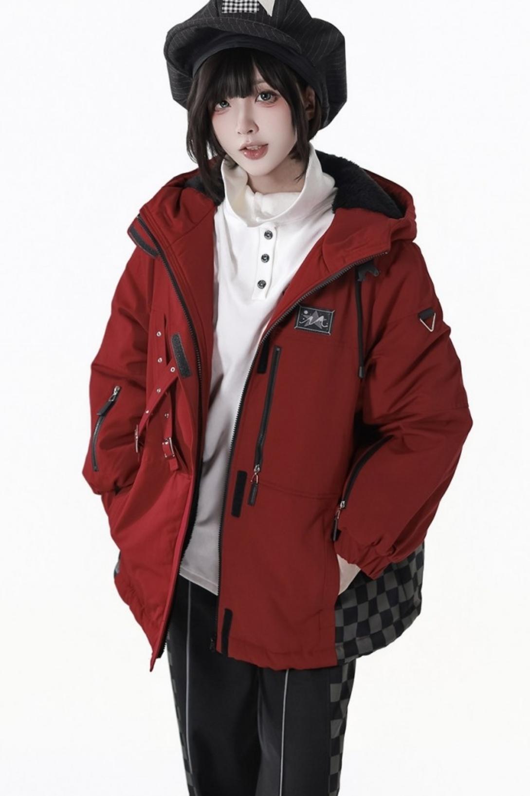 Fleece Jacket + Suspender Skirt + Pants + Shirt