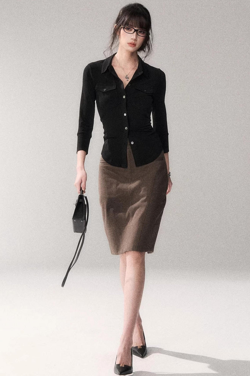 High Waist Cinched Blouse