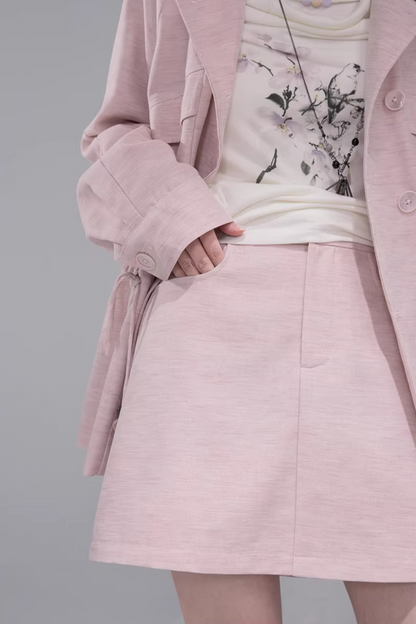 Powder Color Jacket + Skirt