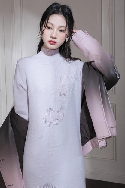 Turtleneck Knit Dress