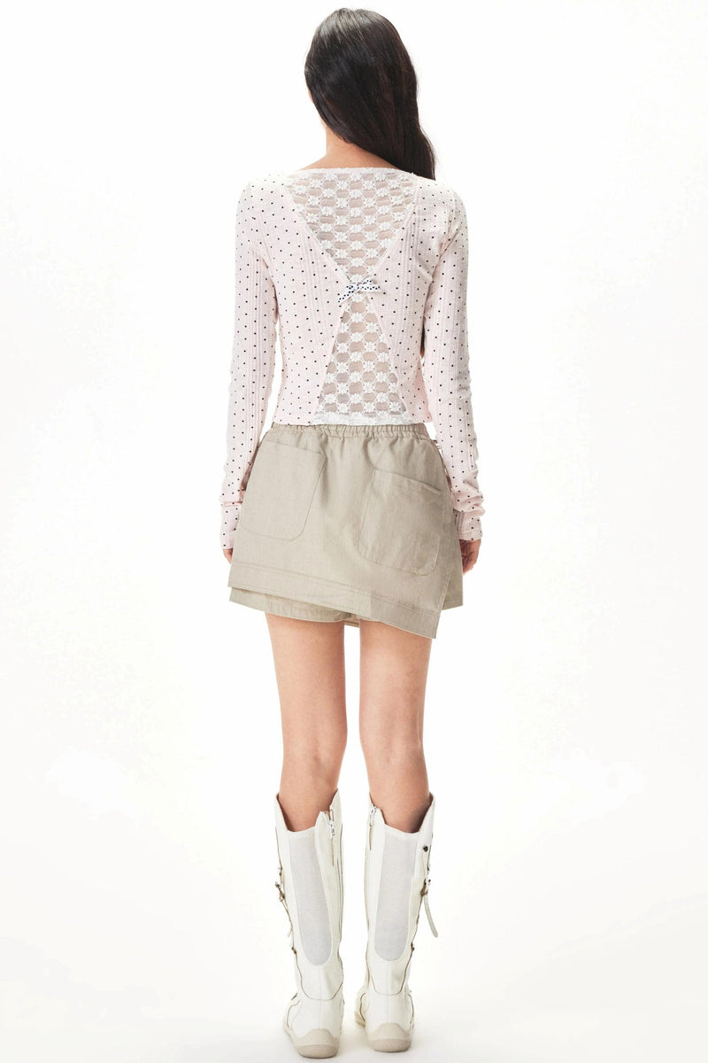 Vertical Striped Knit Top