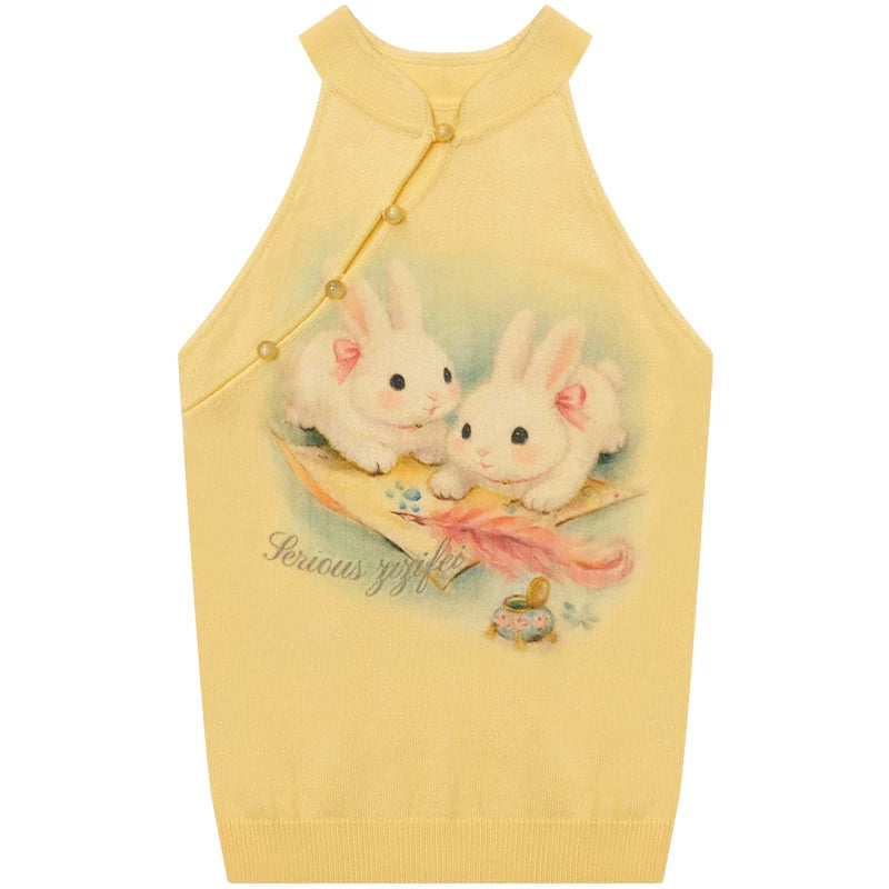 Cloud Rabbit Knit Vest