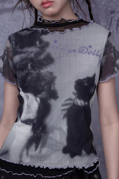 Retro Double Layer Mesh Top
