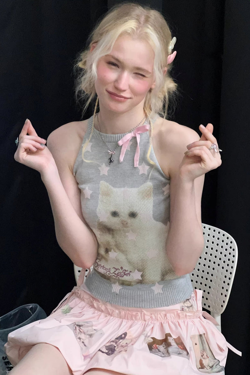 Rabbit Cat Sleeveless Top
