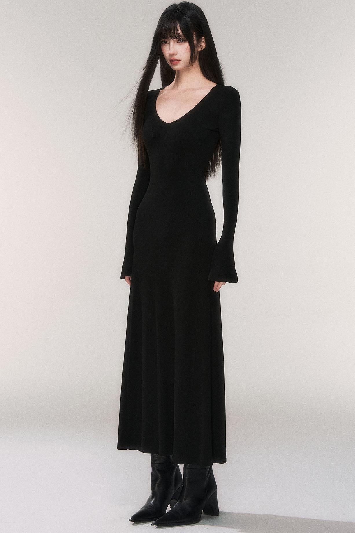 Desire Knit V-neck Dress