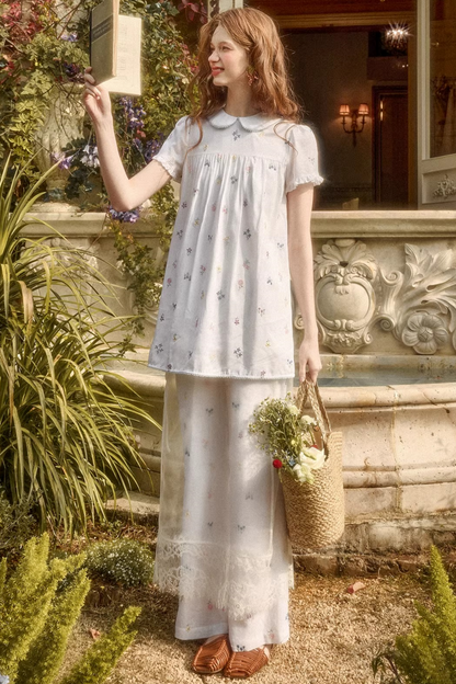 Retro Dress + Top + Pants + Curtain + Scarf