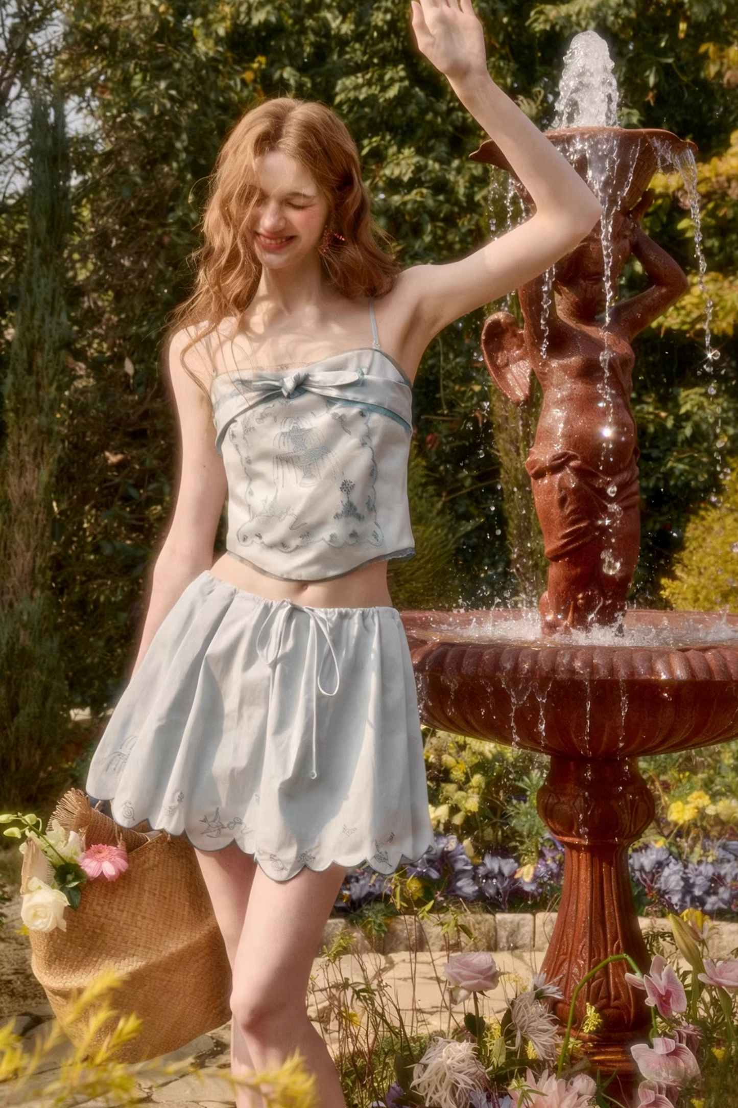Baby Blue Top + Skirt