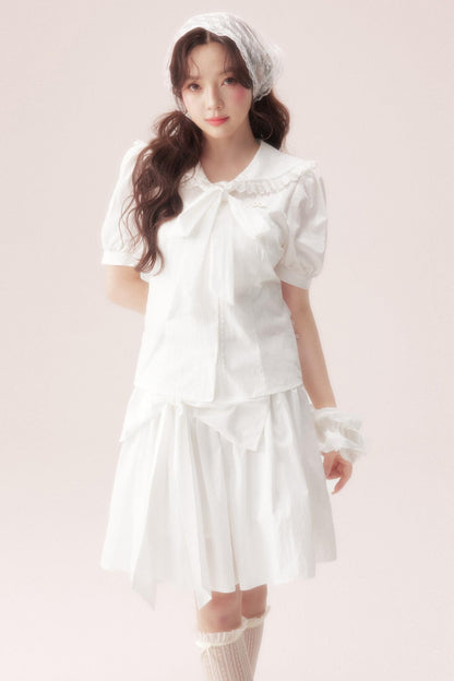 Sea Salt Bow Tie Shirt + Skirt