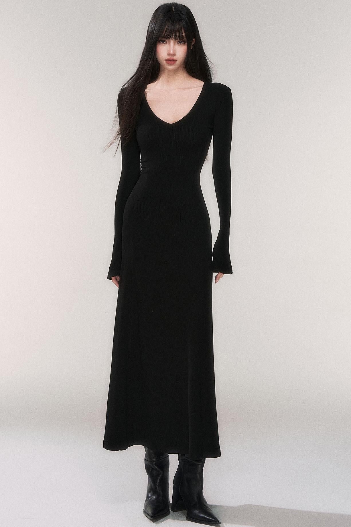 Desire Knit V-neck Dress