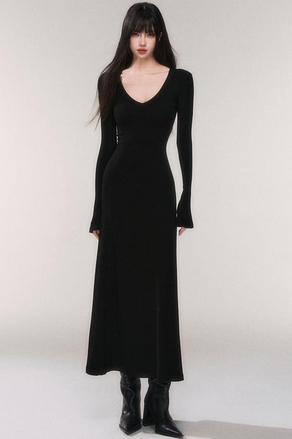 Desire Knit V-neck Dress