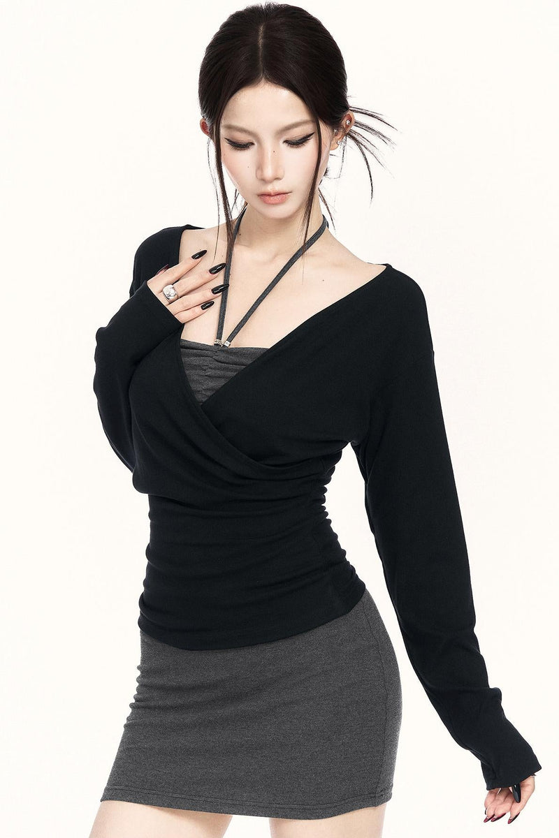 Cross Neck Dress + Top