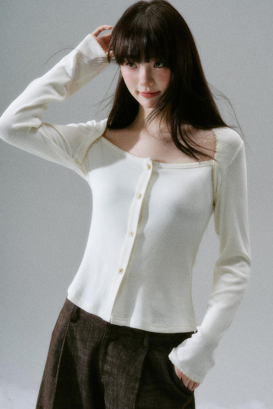 Open Neck Slim Top