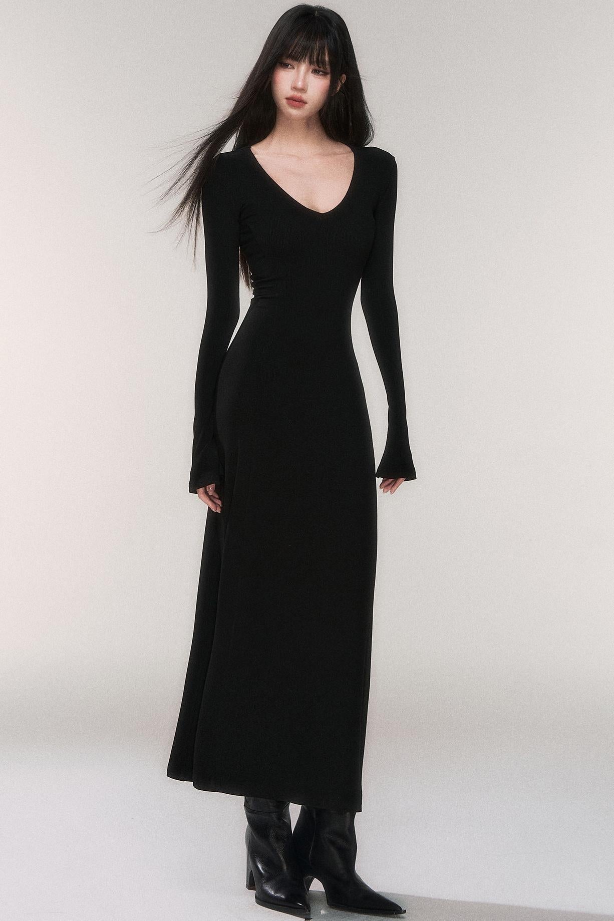 Desire Knit V-neck Dress
