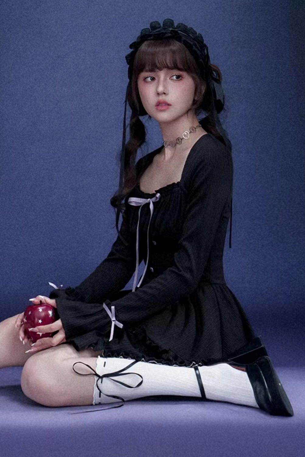 Dark Sweet Girly Tiered Dress
