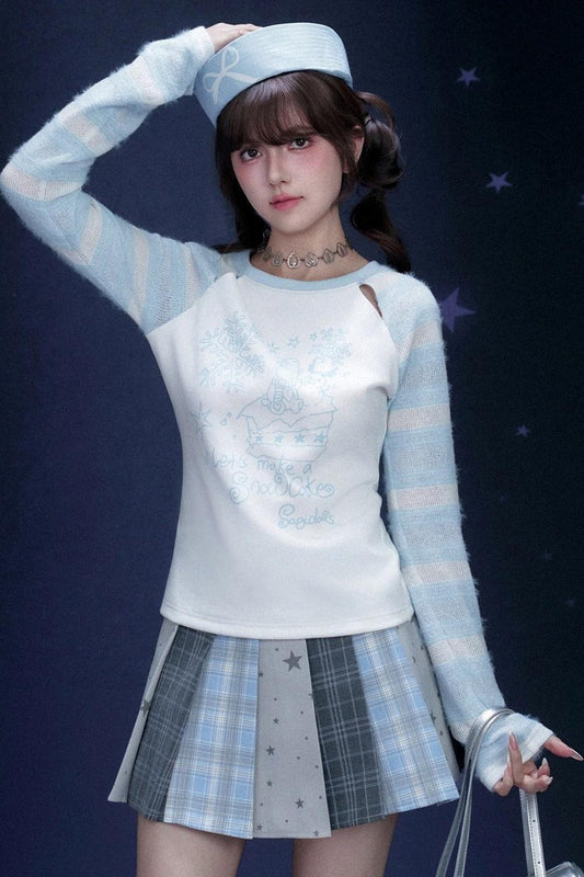 Angelic Raglan Crop Top