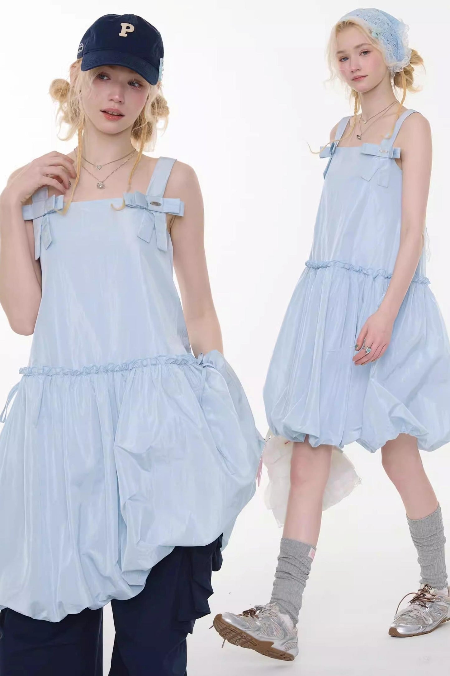 Ribbon Balloon Camisole Dress