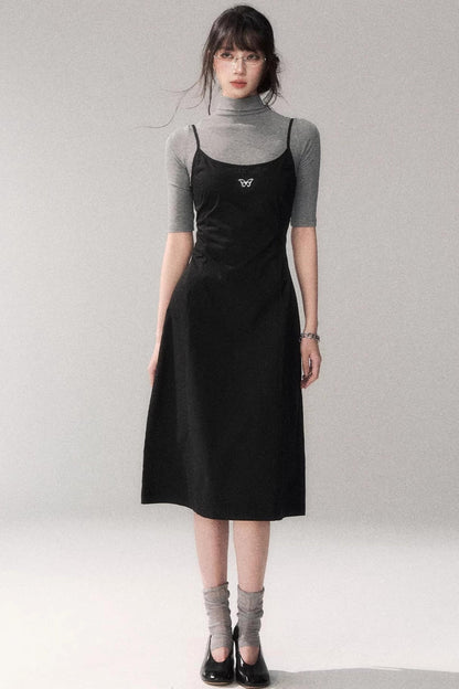 Retro Mid-sleeve Slim Top