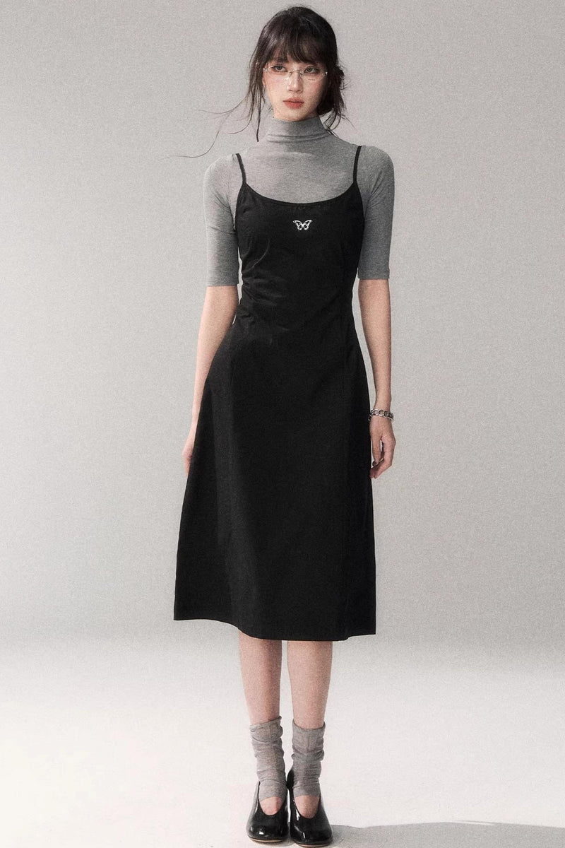 Retro Mid-sleeve Slim Top