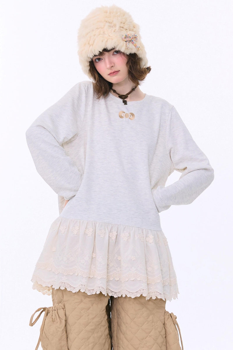 Retro Lace Ribbon Top