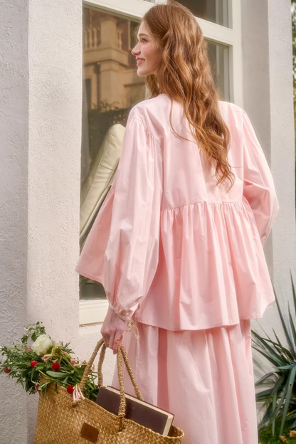 Baby Pink Sweet Dress + Shirt