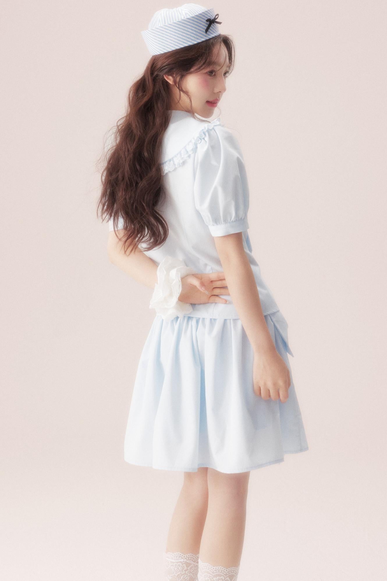 Sea Salt Bow Tie Shirt + Skirt